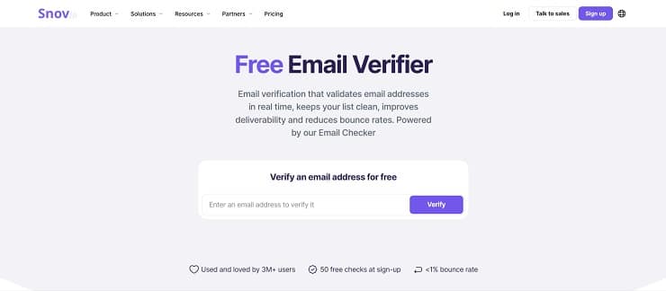 Snov.io - Free Email List Cleaning Software
