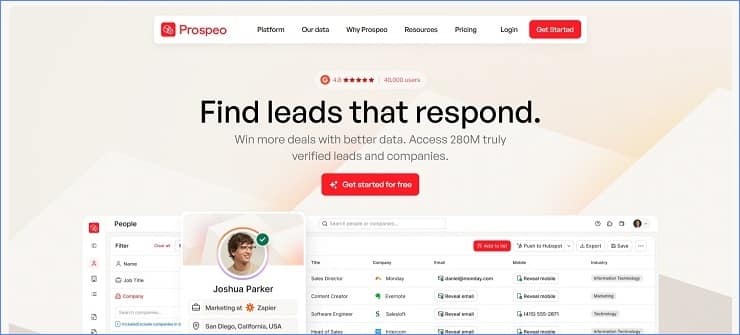 Prospeo - Emailable Alternative That Finds Emails