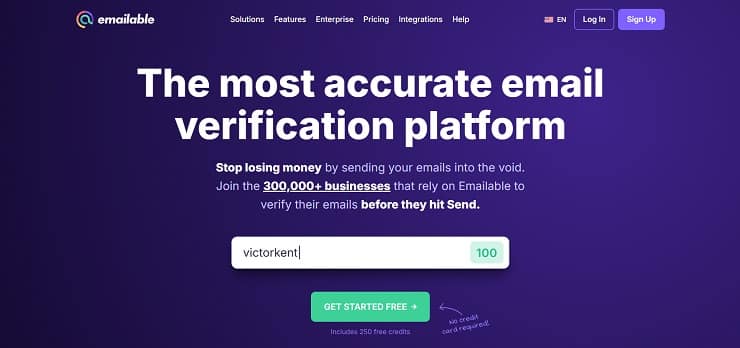 Emailable - Free Email Cleaning Service