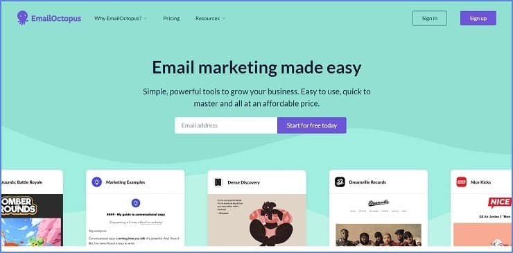 EmailOctopus - Free Elastic Email Alternative