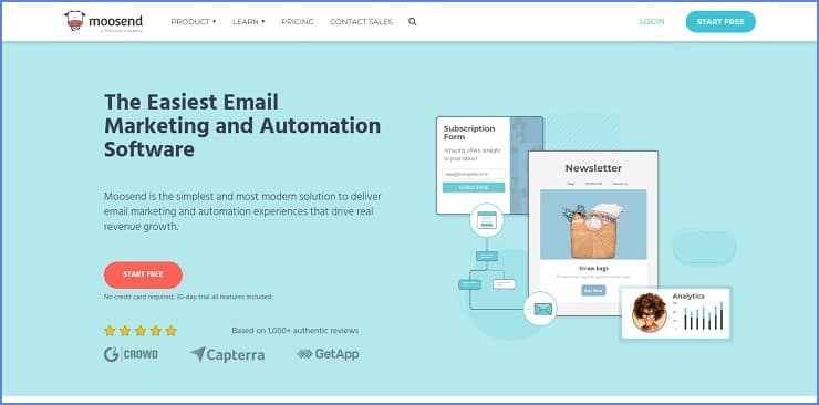 Moosend - AI-Powered EmailOctopus Alternative