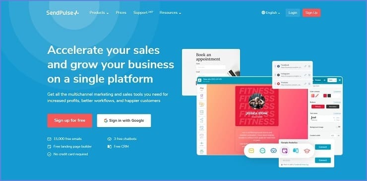 SendPulse - Multichannel EmailOctopus Alternative