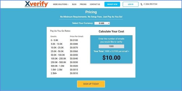 Xverify Pricing