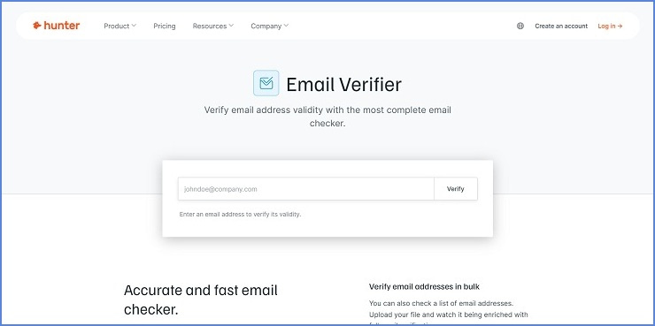 Hunter.io - All-In-One MailerCheck Alternative