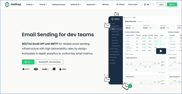 Mailtrap - Best SMTP Service Providers Choice For Testing