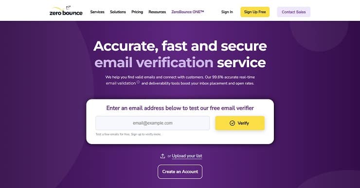 ZeroBounce - Email List Cleaning Service