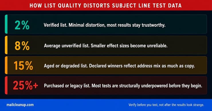 How A Dirty List Corrupts Subject Line Test Results