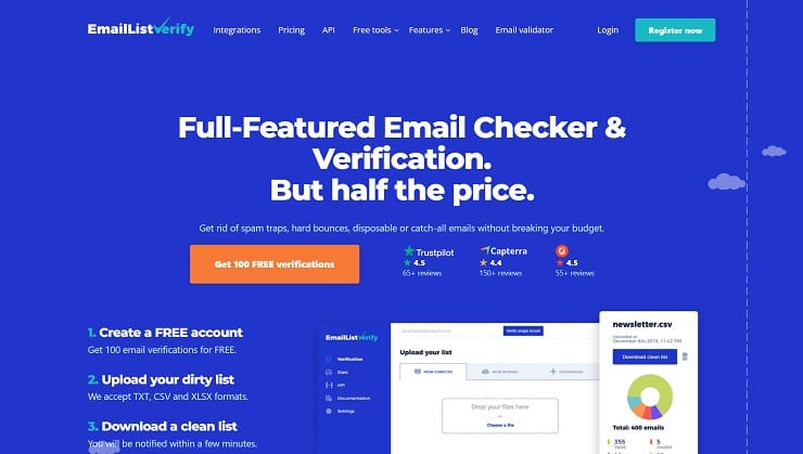EmailListVerify - Email Scrubbing Service