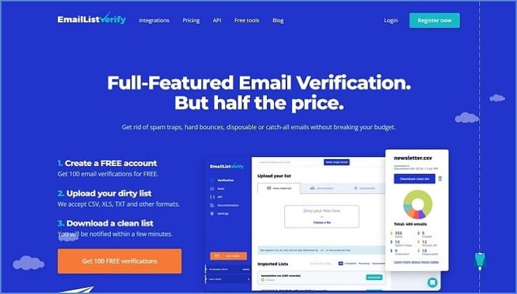 EmailListVerify - Email Scrubbing Service