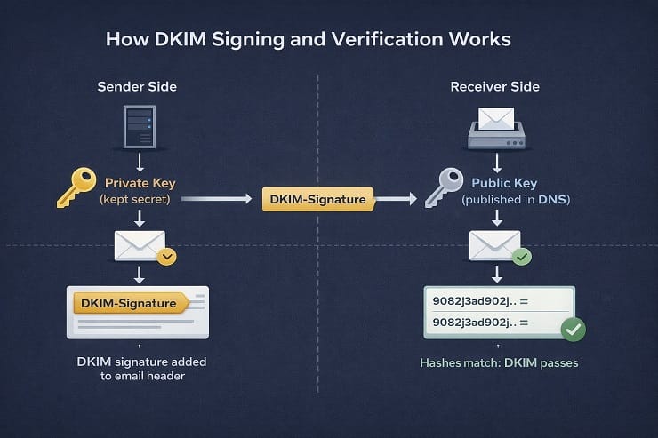 DKIM Public and Private Key Flow