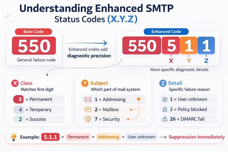 Enhanced Status Code X.Y.Z Breakdown