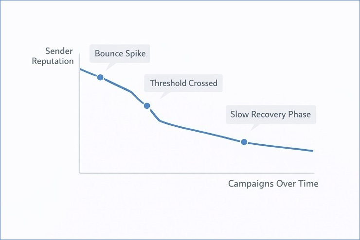Sender Reputation Decay Timeline