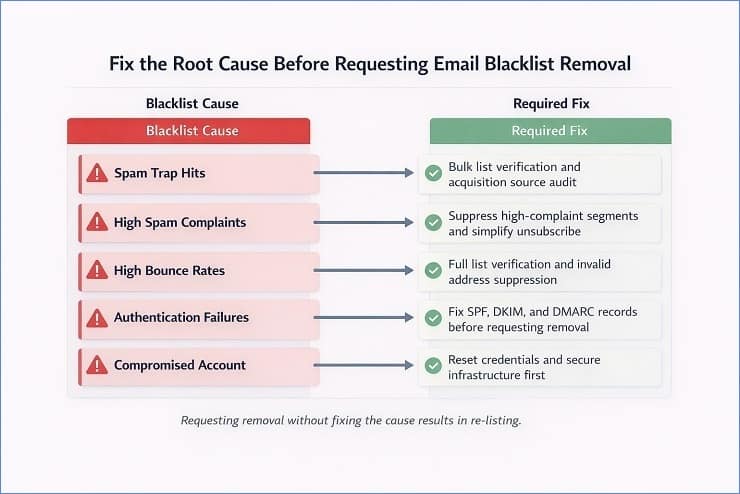 Root Cause To Fix Mapping Diagram