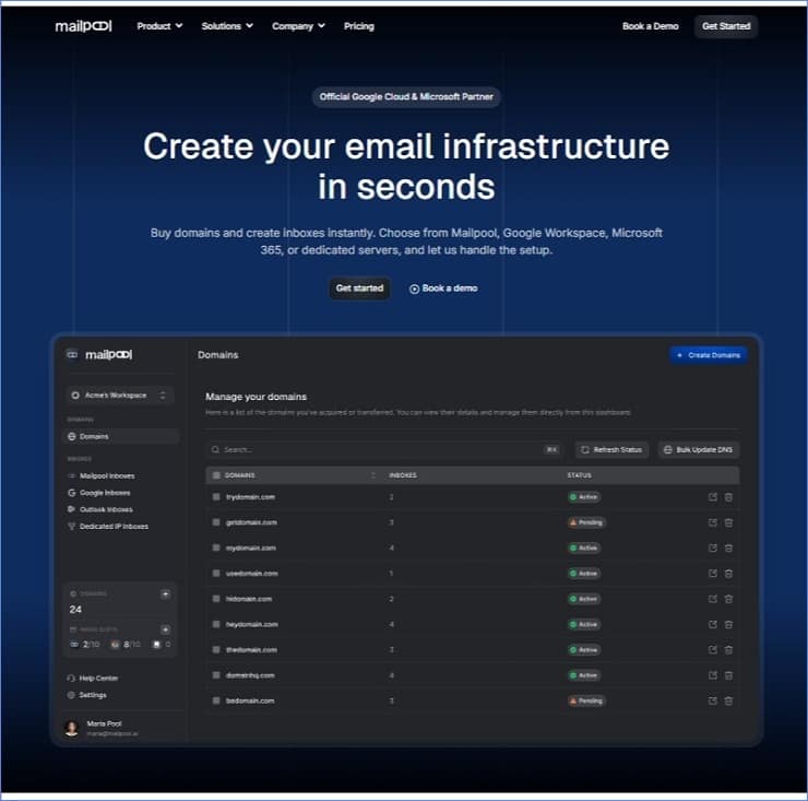 Mailpool - Cold Email Infrastructure Platform