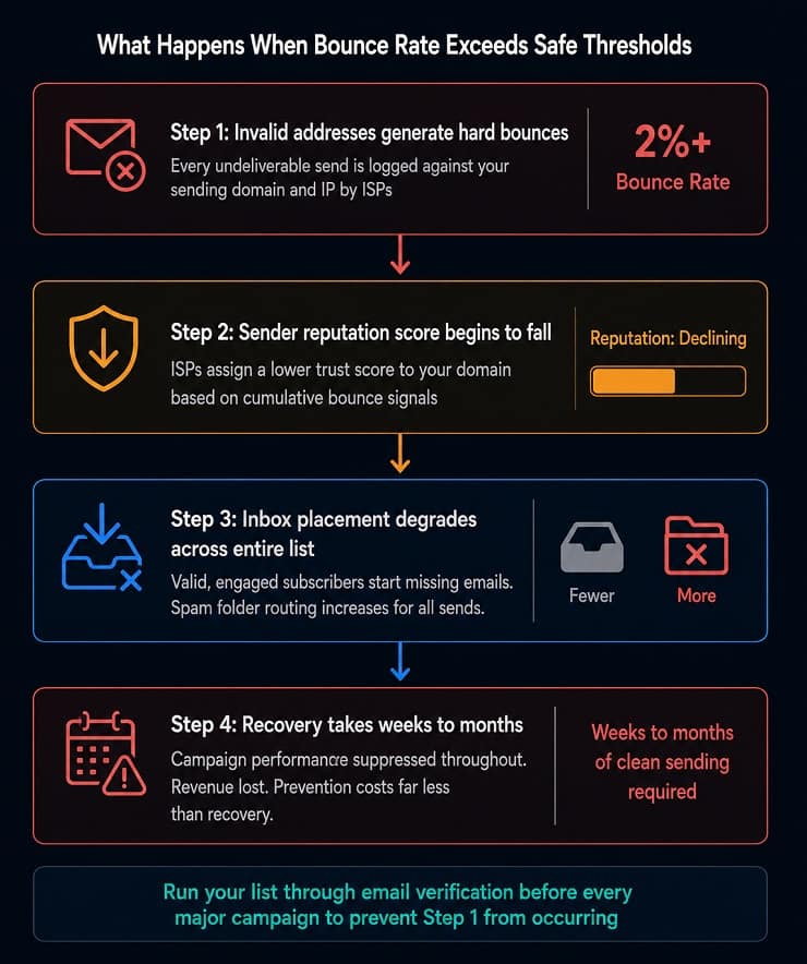 Email Deliverability - Bounce Rate & Sender Reputation Chain